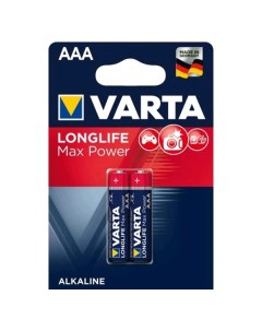 Батарейка LONGLIFE MAX POWER MAX TECH LR03 AAA BL2 Alkaline 1 5V 4703 2 20 100 Varta