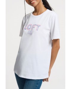 Хлопковая футболка с принтом Loft