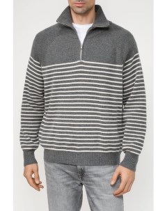 Пуловер с воротником на молнии в полоску Dunst