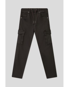 Хлопковые брюки с карманами и поясом на кулиске Pepe jeans