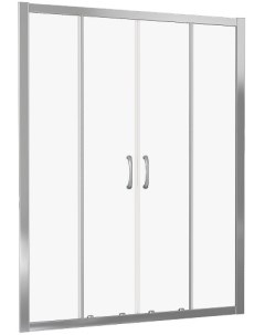 Душевая дверь в нишу Latte 160х185 профиль белый стекло прозрачное Good door