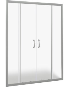 Душевая дверь в нишу Infinity 150х185 профиль хром стекло рифленое Good door