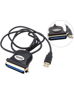 Кабель адаптер USB 2 0 AM LPT черный U 191 Stlab