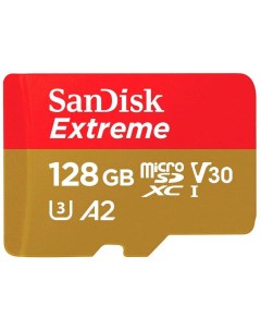 Карта памяти 128Gb microSD Extreme Class 10 UHS I U3 V30 A2 SDSQXAA 128G GN6GN Sandisk
