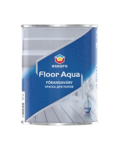 Краска Floor Aqua для полов белая глянцевая база А 0 9 л Eskaro