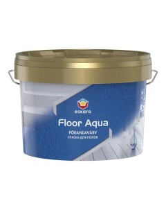 Краска Floor Aqua для полов белая глянцевая база А 9 л Eskaro