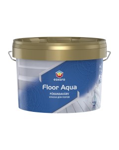 Краска Floor Aqua для полов белая глянцевая база А 2 7 л Eskaro