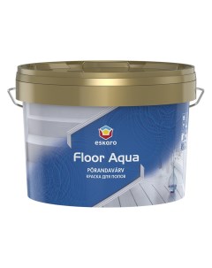 Краска Floor Aqua для полов бесцветная глянцевая база TR 2 7 л Eskaro
