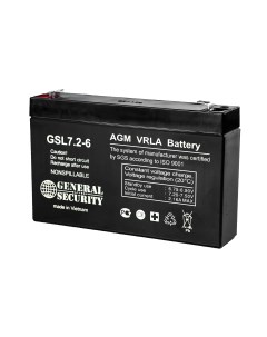 Свинцово кислотный аккумулятор GSL 7 2 6 6В 7 2Ач General security