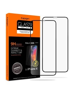 Защитное стекло Glas tR Slim Full Cover 2pcs для iPhone 11 Pro XS X Black Spigen