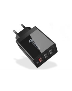 Зарядное устройство на 3 разъема QC Turbo 3 0 USBх3 30Вт 5V 9V 12V Mypads