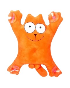 Мягкая игрушка на присосках для автомобиля Кот Саймон 25 см оранжевый Avinor