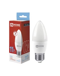 Лампа светодиодная LED СВЕЧА VC 11Вт свеча 6500К холод бел E27 1050лм 230В 46906 In home