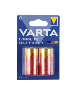 Батарейка алкалиновая LONGLIFE MAX POWER С LR14 2BL 1 5В блистер 2 шт Varta