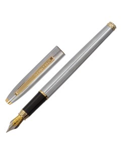 Перьевая ручка Brioso 143464 корпус серебристый с золотистыми деталями Brauberg