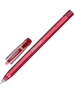 Ручка шариковая Trio DC tinted 0 7мм красн масл треуг неавтом 8шт Unimax