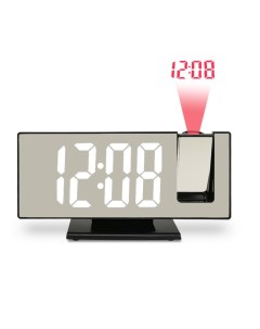 Часы настольные электронные с проекцией будильник термометр календарь usb 18 5 x 7 5 см Nobrand