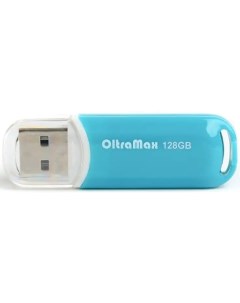 Накопитель USB 2 0 128GB OM 128GB 230 Steel Blue 230 стальной синий Oltramax