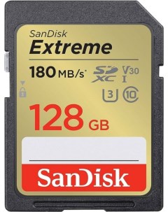 Карта памяти SDXC 128GB Extreme Class 10 V30 UHS I U3 180MB s Sandisk