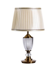 Настольная лампа Radison A1550LT 1PB Кремовая Полированная медь Прозрачная Arte lamp