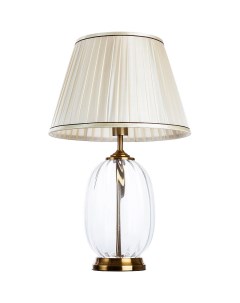Настольная лампа Baymont A5017LT 1PB Кремовая Полированная медь Прозрачная Arte lamp