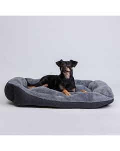 Лежак для собак и кошек 80х62 см серый Petmax