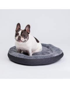 Лежак круглый для собак и кошек 60x10 см серый Petmax