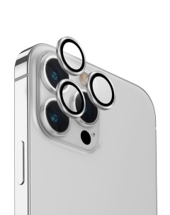 Защитное стекло для камеры iPhone 15 Pro Max Optix Aluminium Silver Uniq