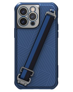 Чехол для iPhone 14 Pro Max с ремешком на руку Blue Nillkin
