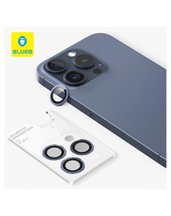 Защитное стекло для камеры iPhone 15 Pro stainless steel 3 шт Blue Blueo