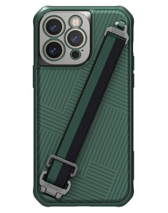 Чехол для iPhone 14 Pro Max с ремешком на руку Green Nillkin