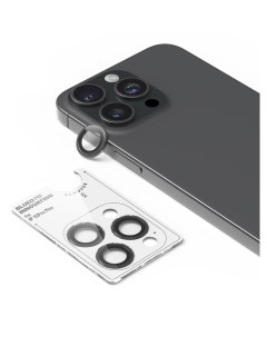 Защитное стекло для камеры iPhone 15 Pro Max stainless steel 3 шт Black Blueo