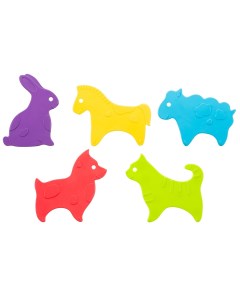 Антискользящие мини коврики для ванны Серия ANIMALS в ассортименте 5 шт Roxy kids
