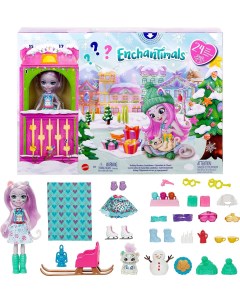 Адвент календарь с куклой Сибилл Снежный Барс HHC21 Enchantimals