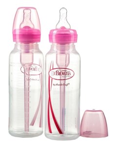 Детская бутылочка Options стандартная розовая 250 мл 2 шт Dr. brown’s