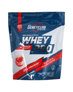 Протеин WHEY PRO 1000 г клубника Geneticlab nutrition