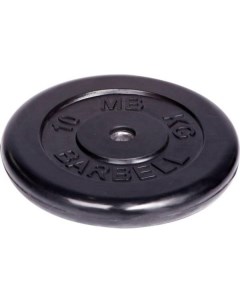 Обрезиненный диск Barbell d 26 мм чёрный 10 0 кг 410 Mb barbell