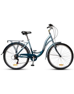 Городской велосипед Perle 2023 рама 18 голубой Хорст