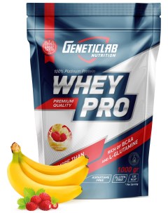 Протеин Whey Pro 1000 г banana wild strawberry Geneticlab nutrition
