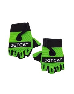 Перчатки JETCAT Pro Короткие Пальцы черно зеленые M Crazy safety