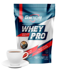 Протеин Whey Pro 1000 г coffee Geneticlab nutrition