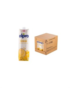 Растительный напиток Алпро Соевый Банан 1 литр 12 штук шт Alpro