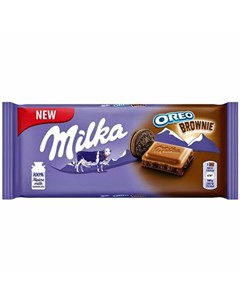 Плитка Oreo Brownie молочный шоколад с печеньем 100 г Milka