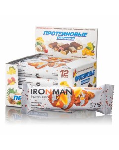 Батончик Protein Bar 12 50 г 12 шт арахис карамель Ironman