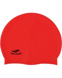 Шапочка для плавания силиконовая взрослая красная E41563 Sportex