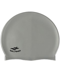Шапочка для плавания силиконовая взрослая серый E41566 Sportex