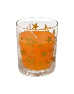 Свеча в стакане Новогодние узоры ароматизированная микс Kukina raffinata