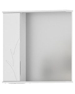 Зеркало шкаф Adel 70х70 левое с подсветкой белый zsADEL70 L 01 Волна