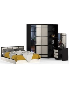 Комплект мебели Сакура спальня 3 кровать 160x200 стол косметический с зеркалом шкаф 80 шкаф угловой  Свк