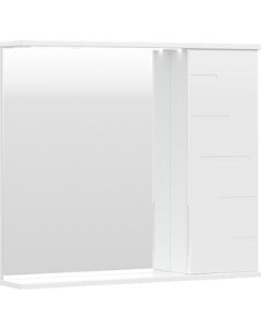 Зеркало шкаф Joli 80х70 правое с подсветкой белый zsJOLI80 R 01 Волна